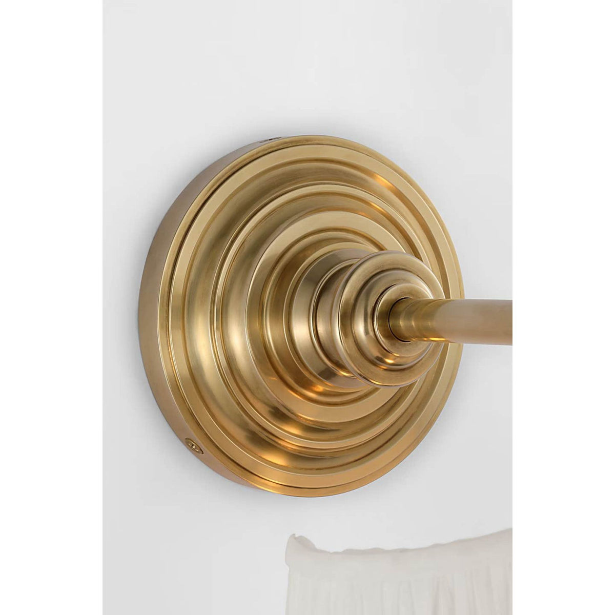 Amber Lewis Matos 11" Sconce in Hand-Rubbed Antique Brass with Silk Pleat Shade W10" x H11.25" x E8.75"