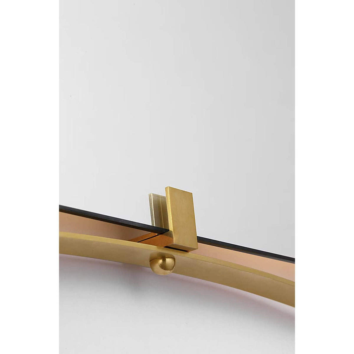 Amber Lewis Barnes 27" Backlit Mirror in Hand-Rubbed Antique Brass W27.25" x H39.25" x E1.5"