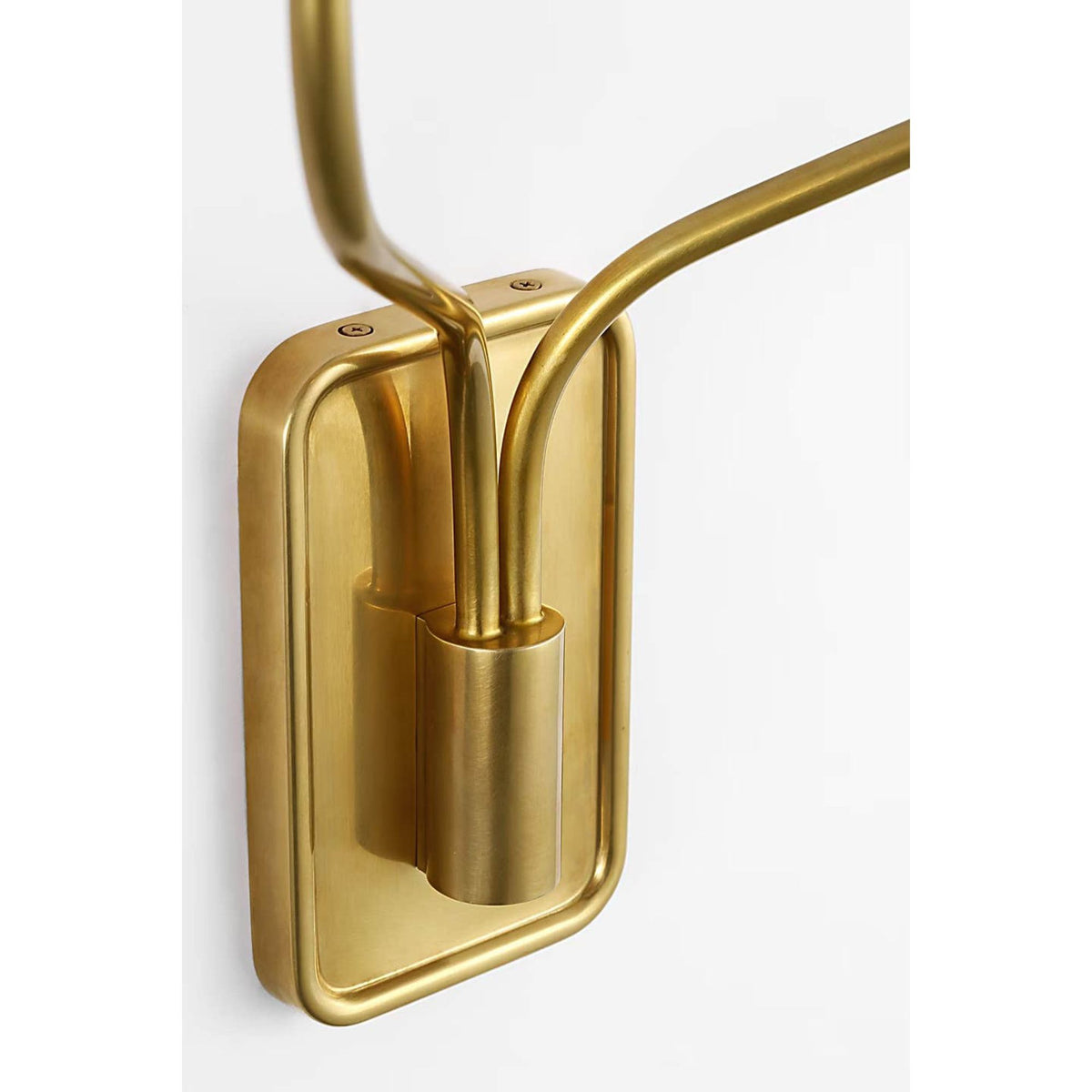 Amber Lewis Knox 19" Double Sconce in Hand-Rubbed Antique Brass with Silk Pleated Shades W15.25" x H18.75" x E8"