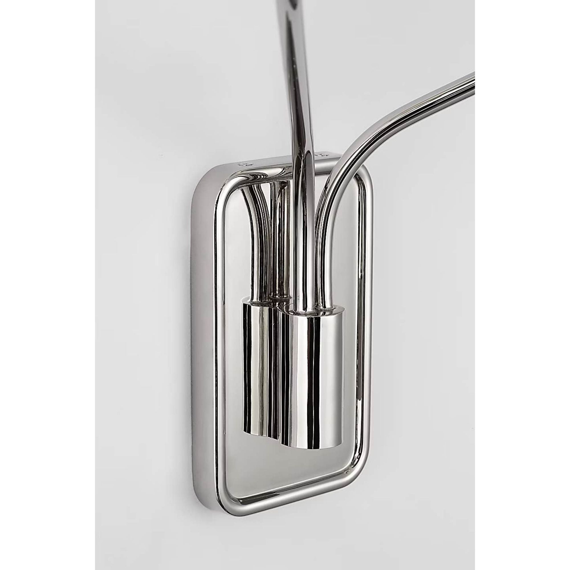 Amber Lewis Knox 19" Double Sconce in Polished Nickel with Silk Pleated Shades W15.25" x H18.75" x E8"