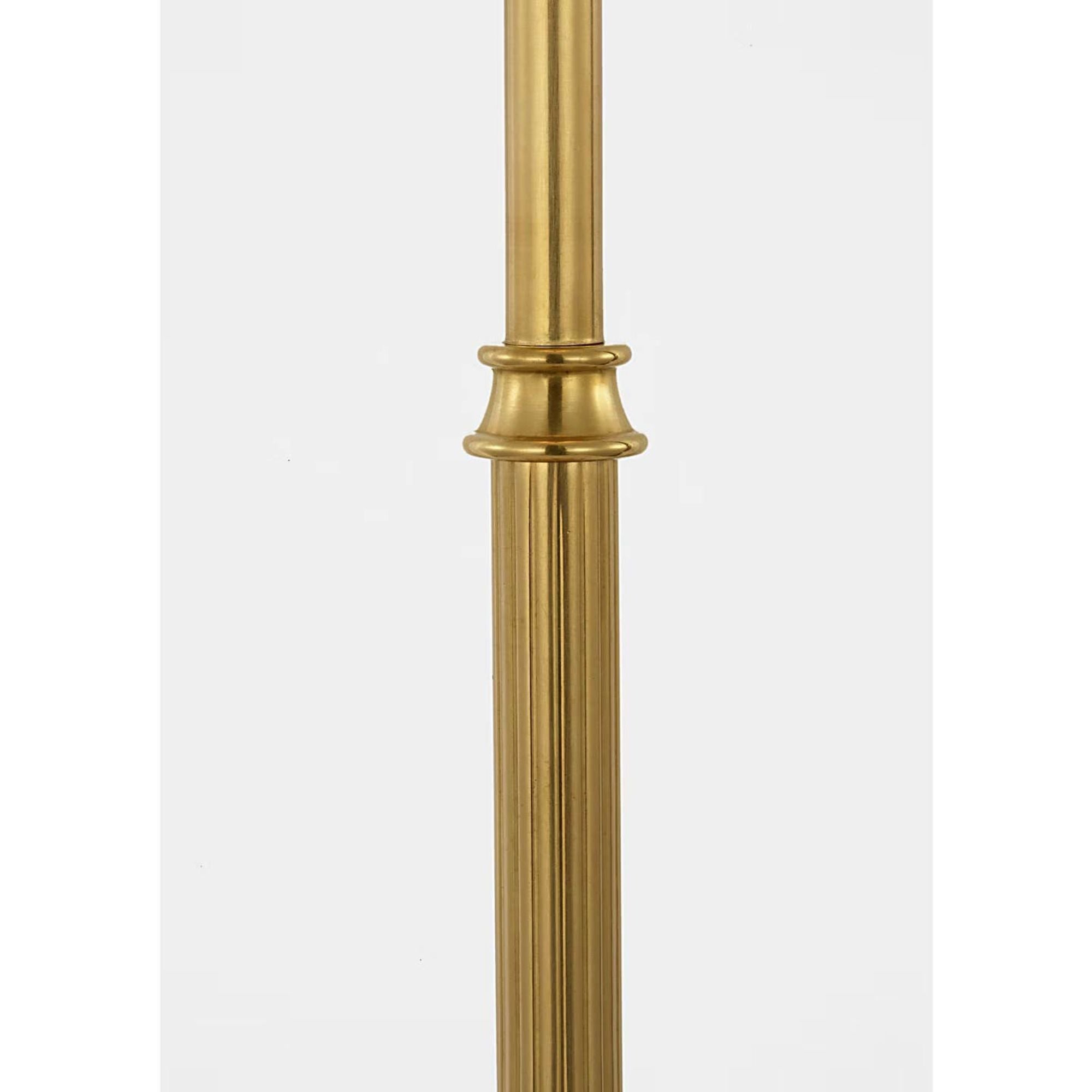 Amber Lewis Soren 23" Table Lamp in Hand-Rubbed Antique Brass with Silk Pleated Shade W12" x H23.5"