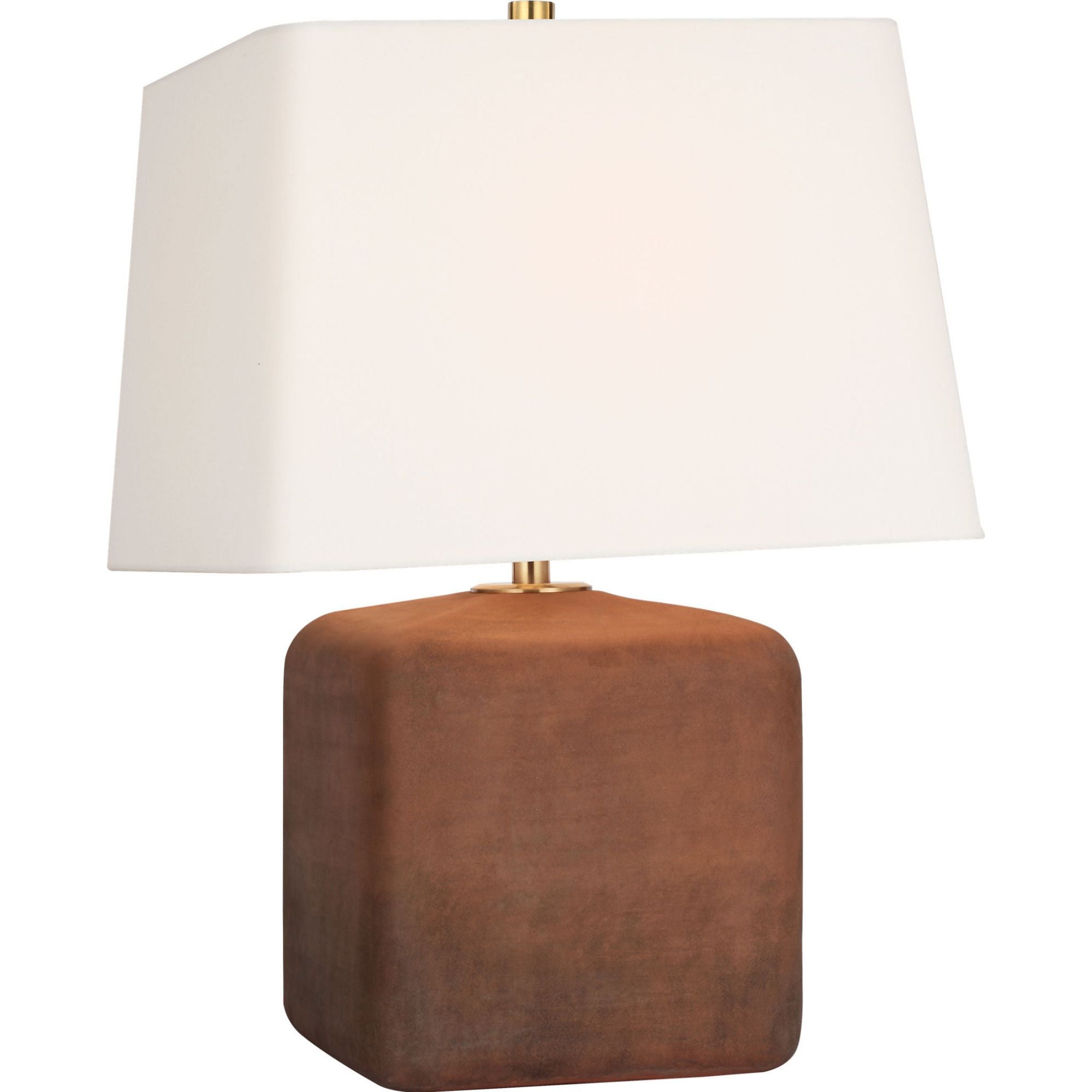 Amber Lewis Ruby 23" Table Lamp in Natural Terracotta with Linen Shade W16" x H22.75"