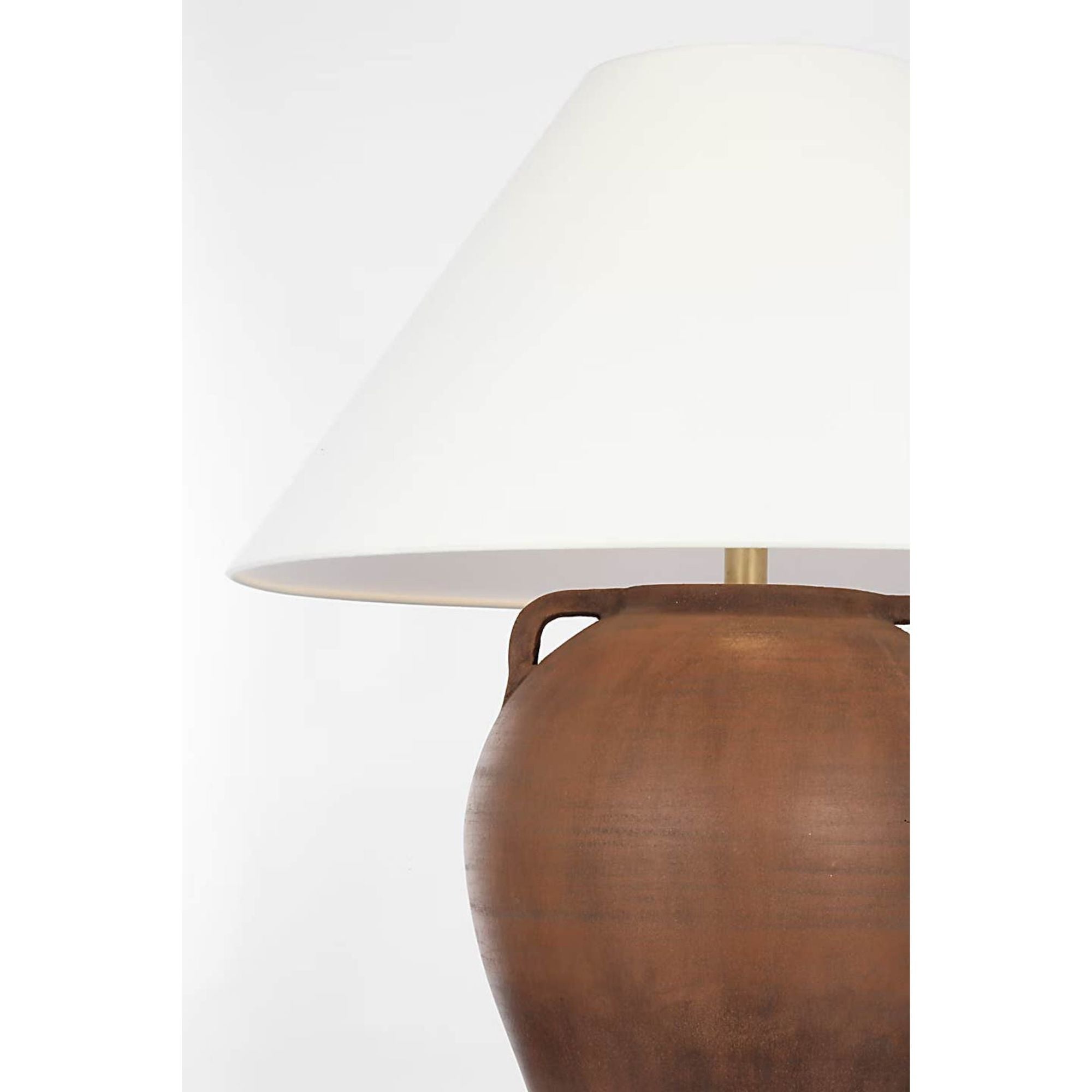 Amber Lewis Mason 26" Table Lamp in Natural Terracotta with Linen Shade W24.75" x H26"
