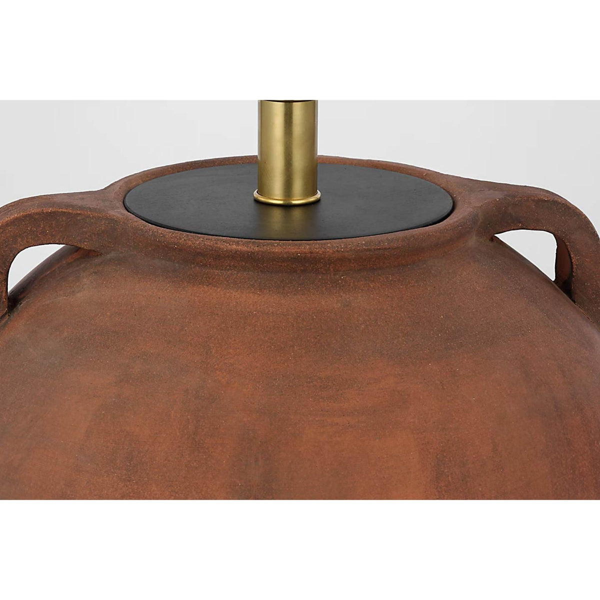 Amber Lewis Mason 26" Table Lamp in Natural Terracotta with Linen Shade W24.75" x H26"