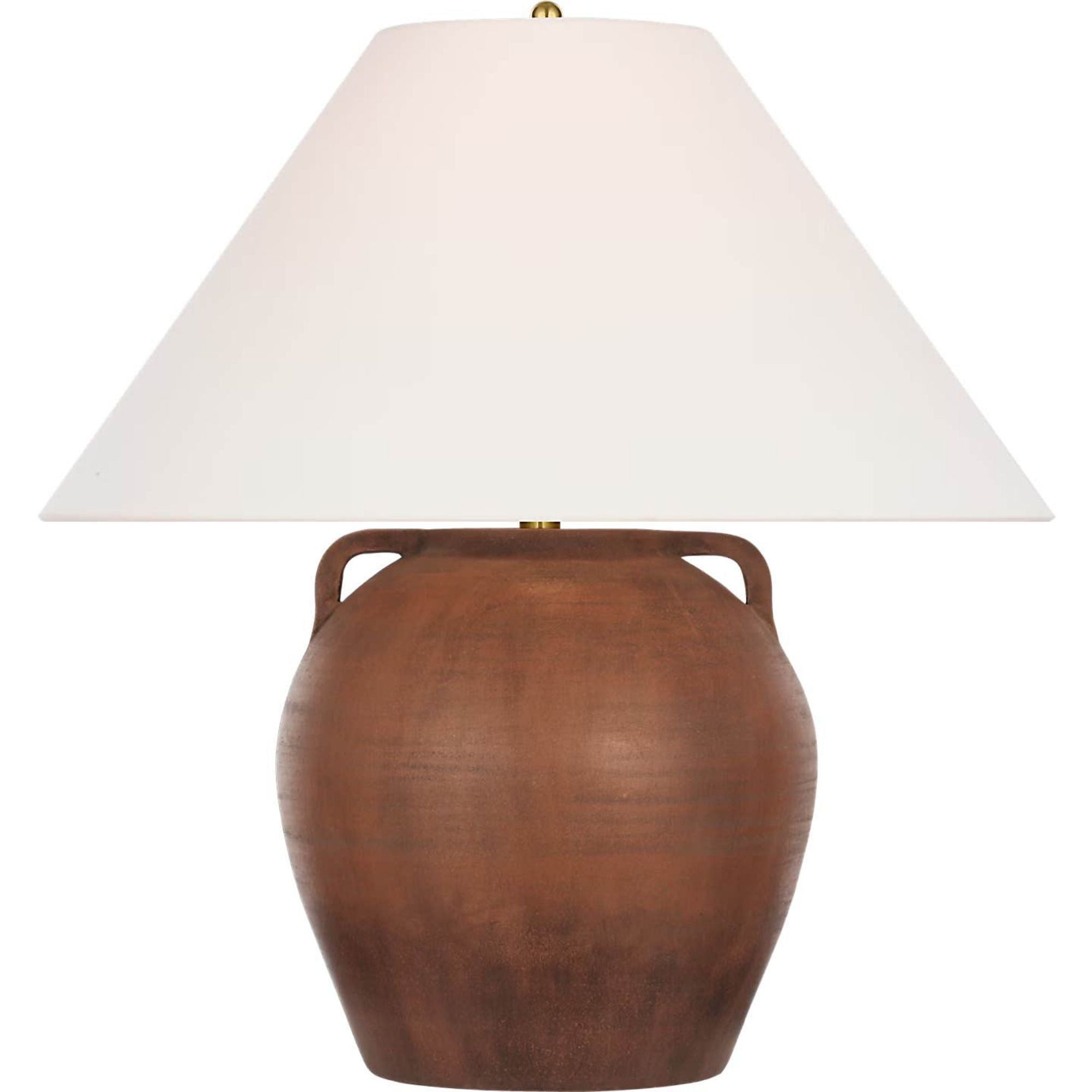 Amber Lewis Mason 26" Table Lamp in Natural Terracotta with Linen Shade W24.75" x H26"