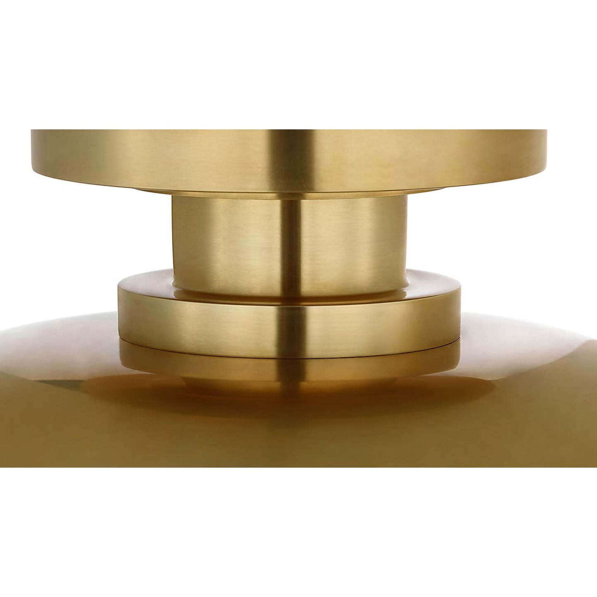 Amber Lewis Cyrus 8" Flush Mount in Hand-Rubbed Antique Brass with White Glass W8" x H4"
