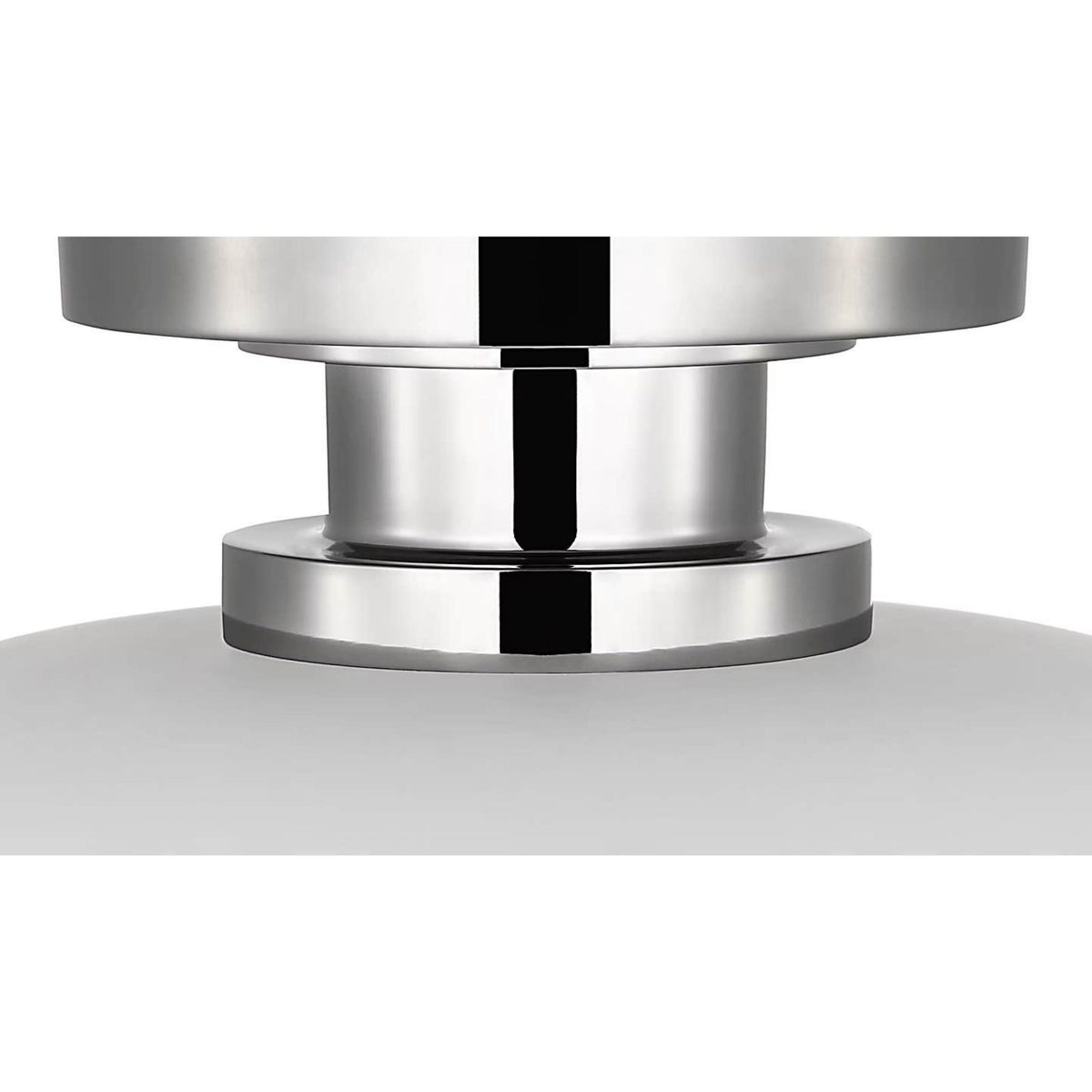 Amber Lewis Cyrus 8" Flush Mount in Polished Nickel and Matte White with White Glass W8" x H4"