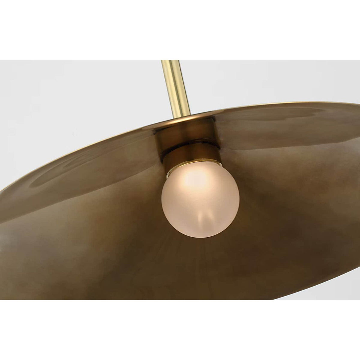 Amber Lewis Ponce 13" Pendant in Hand-Rubbed Antique Brass with Hand-Rubbed Antique Brass Shade W13"
