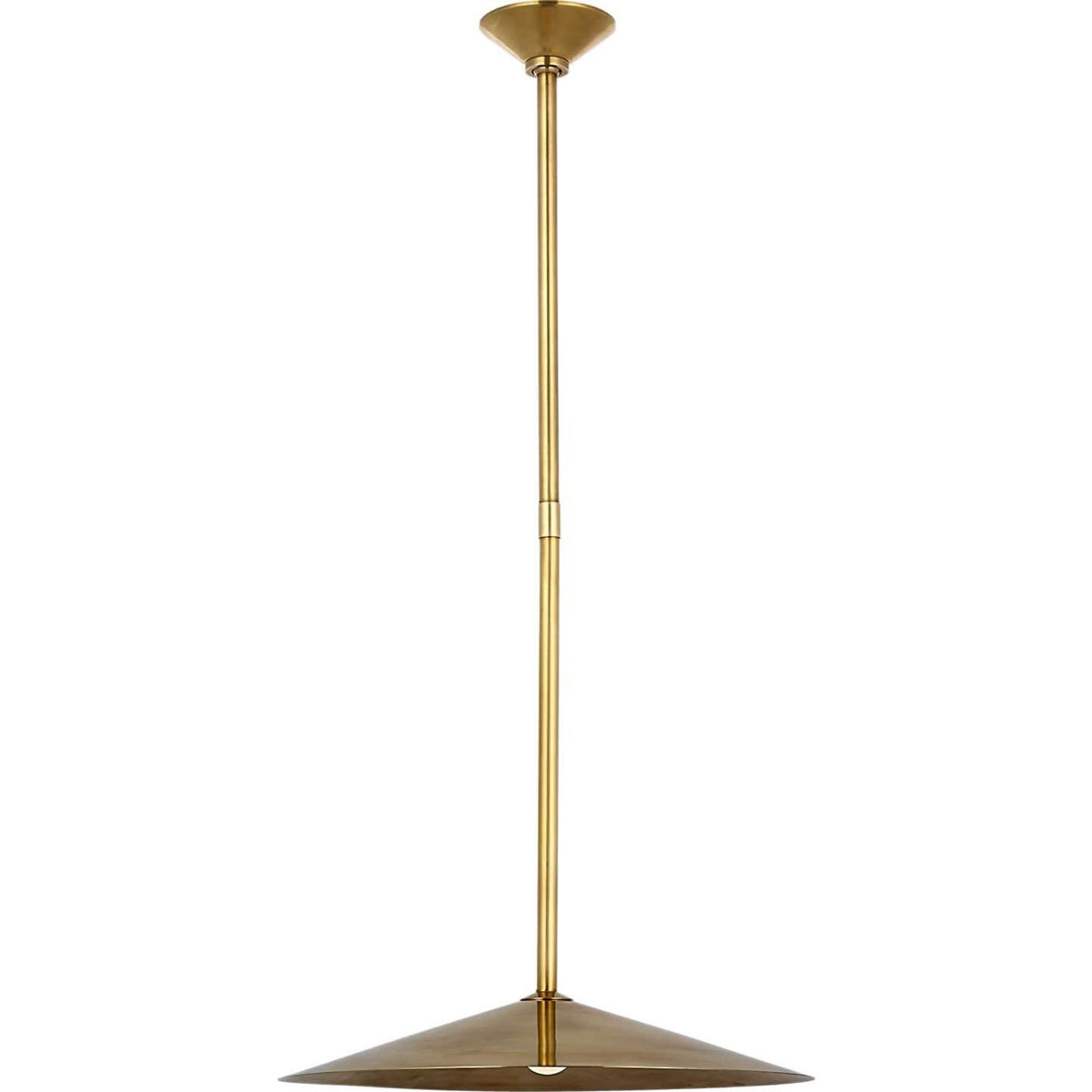 Amber Lewis Ponce 18" Pendant in Hand-Rubbed Antique Brass with Hand-Rubbed Antique Brass Shade W18"