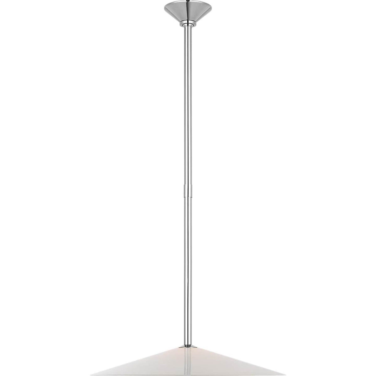 Amber Lewis Ponce 18" Pendant in Polished Nickel with Milk White Glass Shade W18"