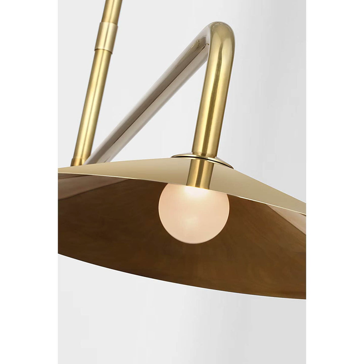 Amber Lewis Ponce 62" Linear Pendant in Hand-Rubbed Antique Brass with Hand-Rubbed Antique Brass Shades W13" x 62"