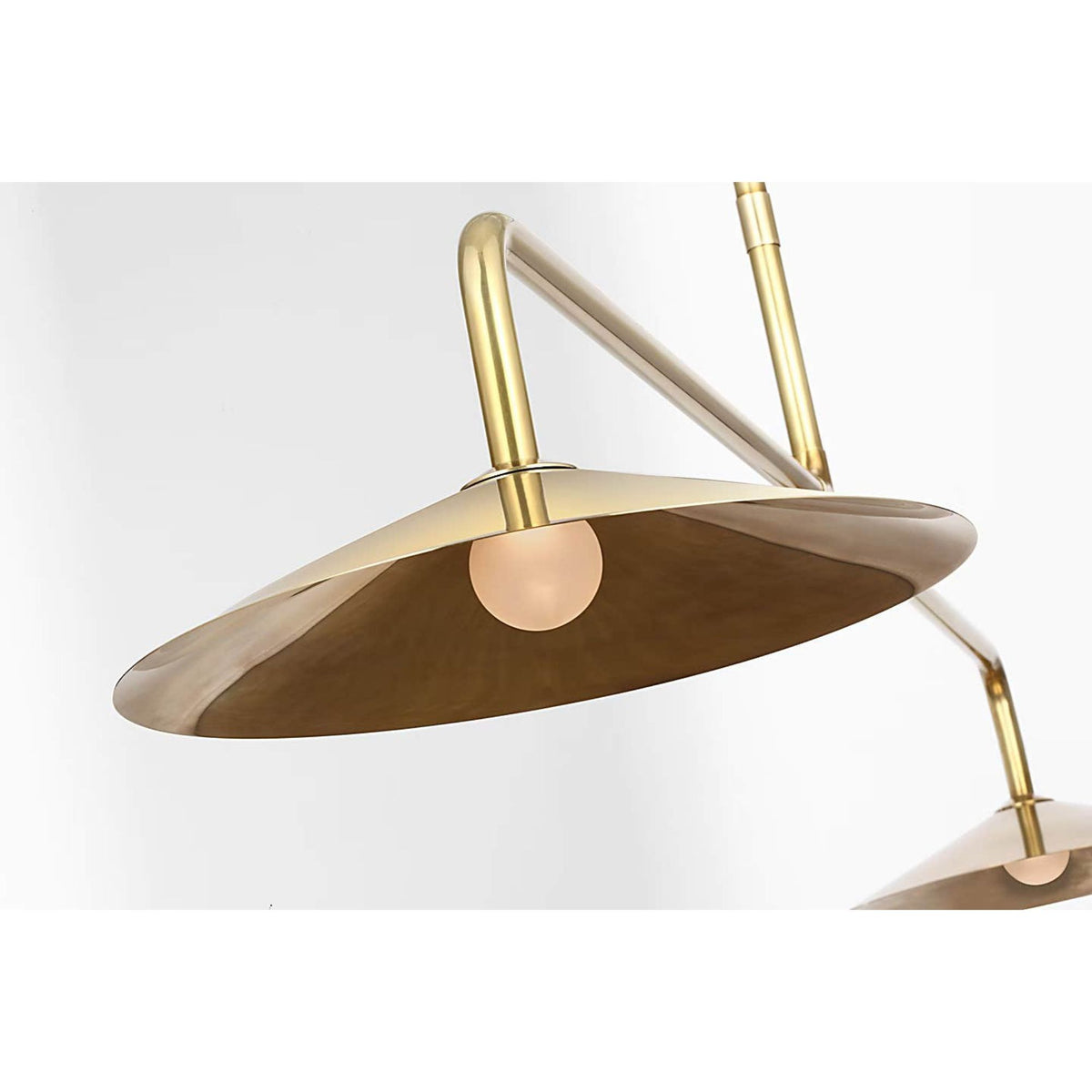 Amber Lewis Ponce 62" Linear Pendant in Hand-Rubbed Antique Brass with Hand-Rubbed Antique Brass Shades W13" x 62"