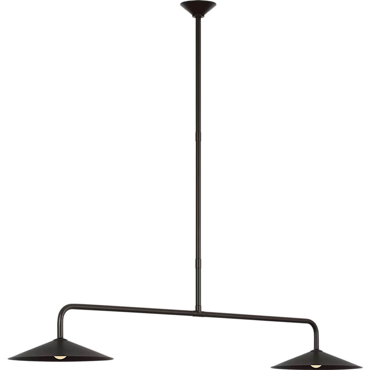 Amber Lewis Ponce 62" Linear Pendant in Modern Iron with Modern Iron Shades W13" x 62"