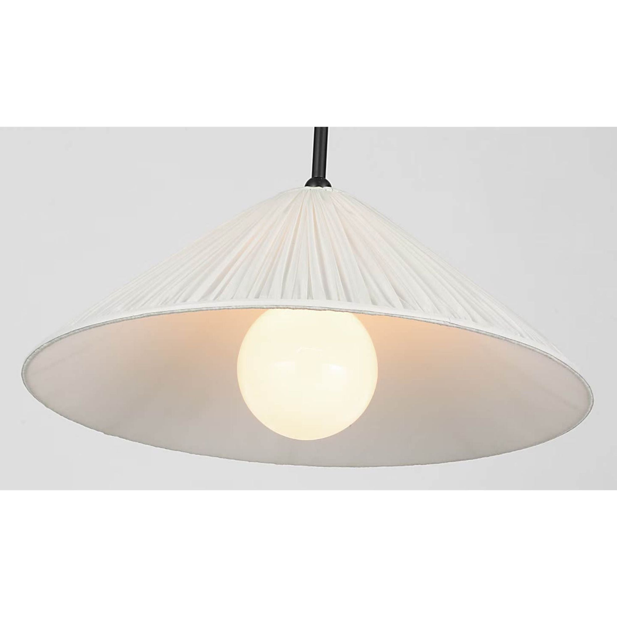 Amber Lewis Soren 20" Pendant in Bronze with Silk Pleated Shade W20"