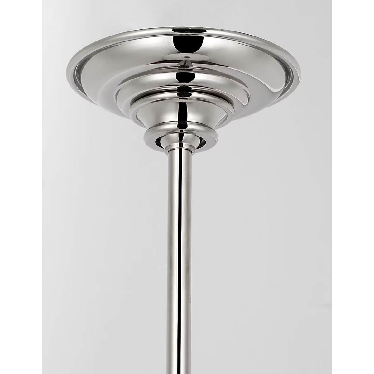 Amber Lewis Soren 20" Pendant in Polished Nickel with Silk Pleated Shade W20"