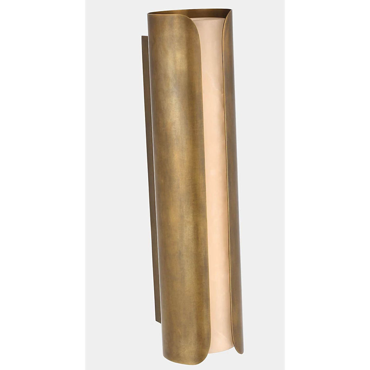 Anne-Marie Barton Armise 29" Sconce in Mottled Brass with Alabaster W7" x H29" x E7.75"