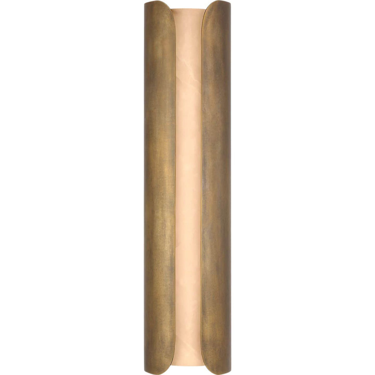 Anne-Marie Barton Armise 29" Sconce in Mottled Brass with Alabaster W7" x H29" x E7.75"