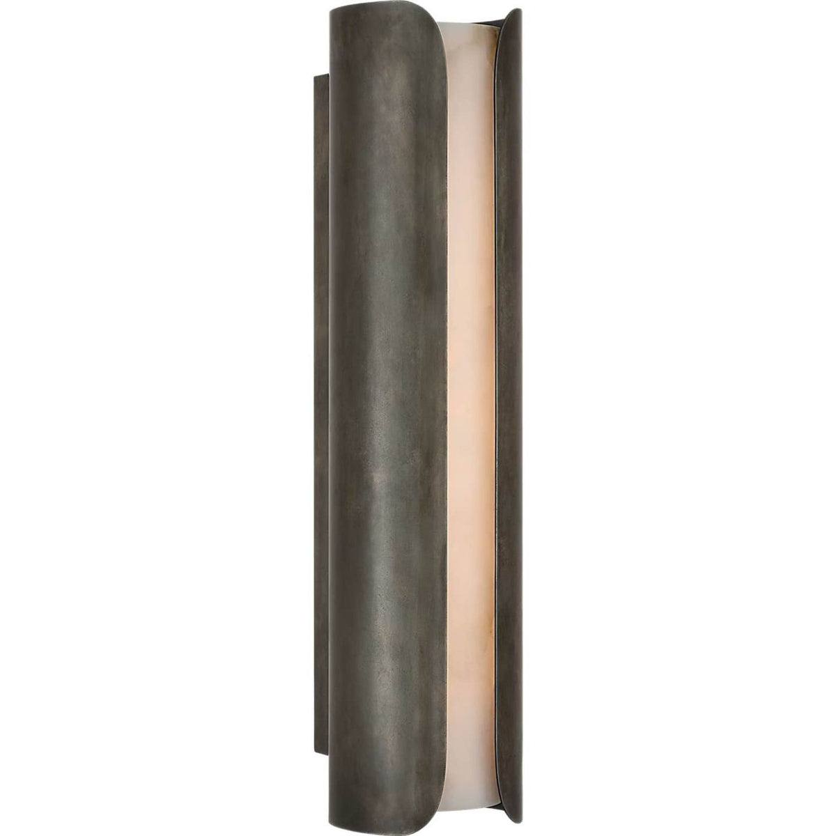 Anne-Marie Barton Armise 29" Sconce in Mottled Pewter with Alabaster W7" x H29" x E7.75"