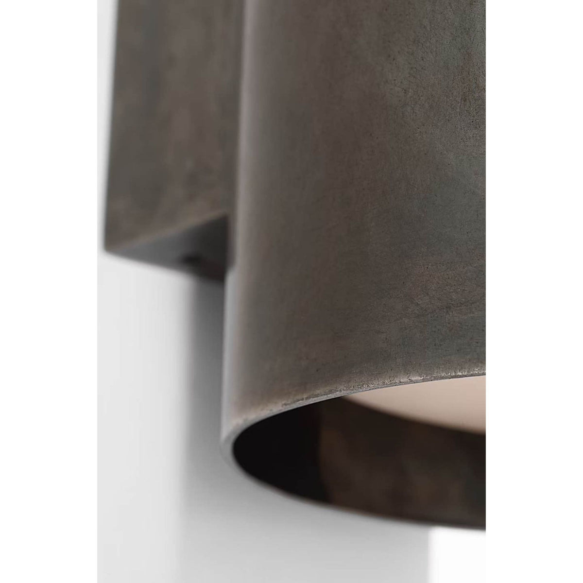 Anne-Marie Barton Armise 29" Sconce in Mottled Pewter with Alabaster W7" x H29" x E7.75"