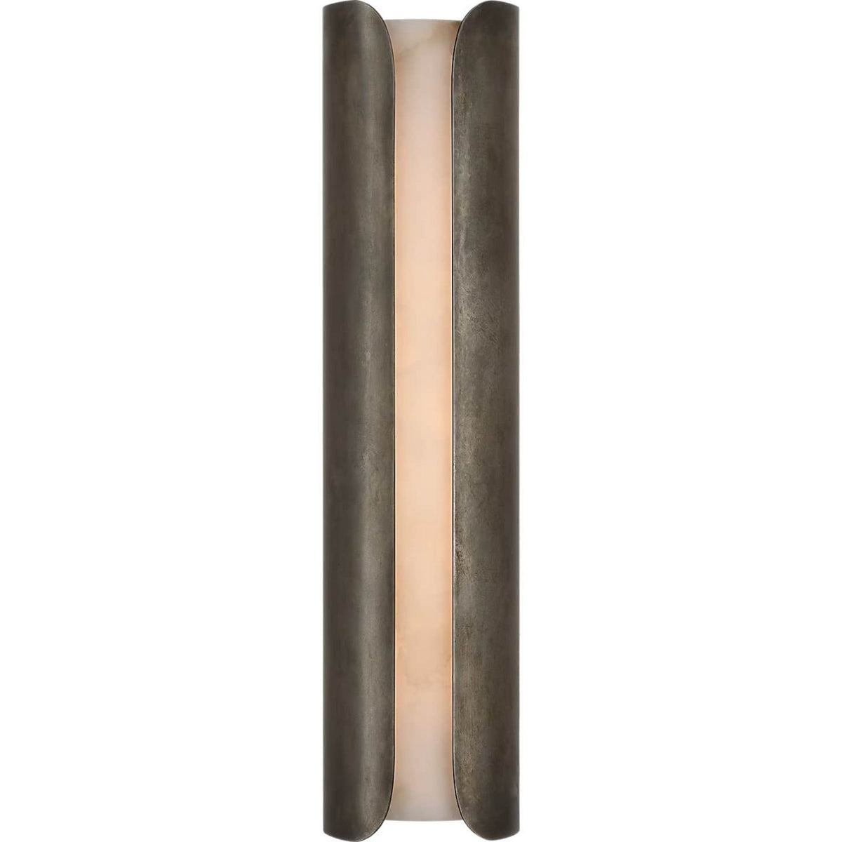 Anne-Marie Barton Armise 29" Sconce in Mottled Pewter with Alabaster W7" x H29" x E7.75"