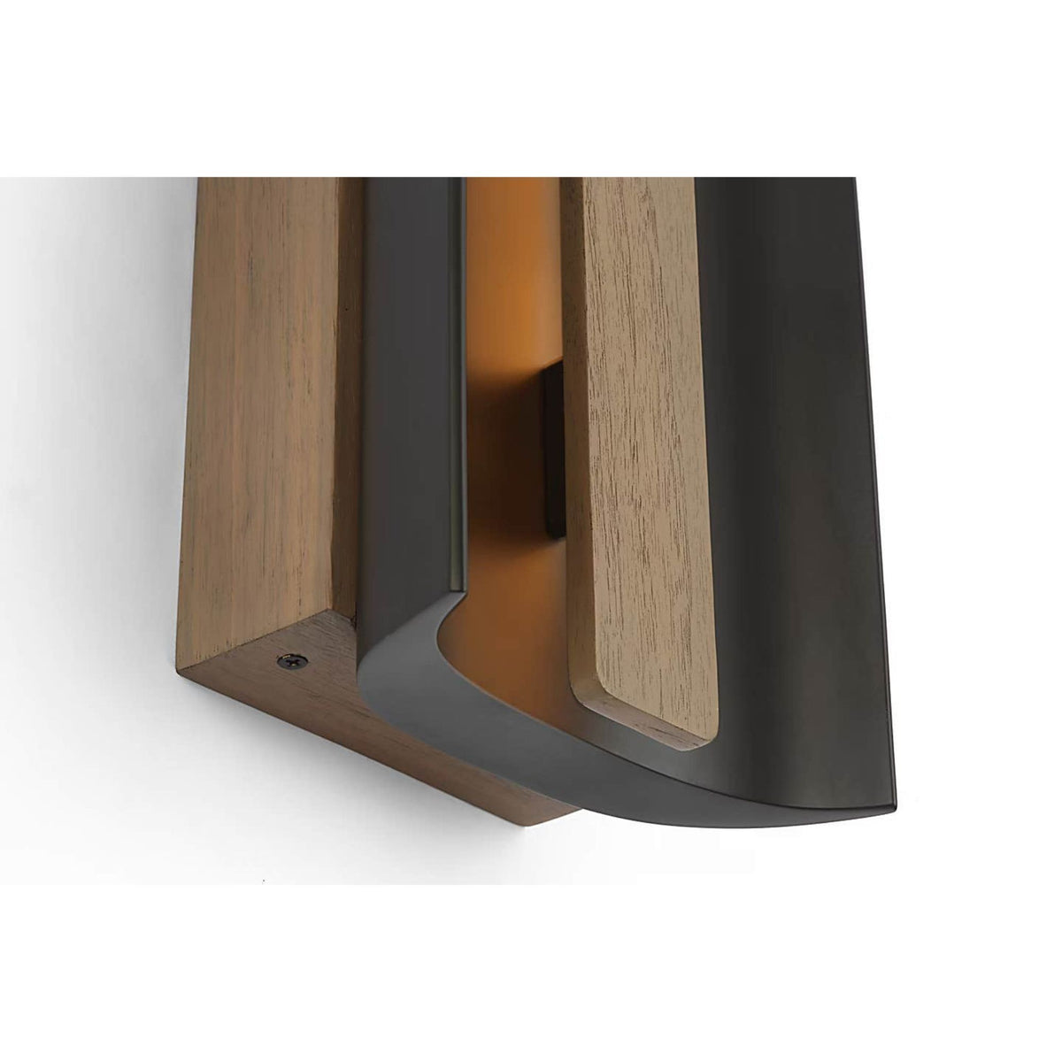 Anne-Marie Barton Remi 18" Sconce in Matte Carbon and Warm Walnut W6.5" x H18" x E4.25"