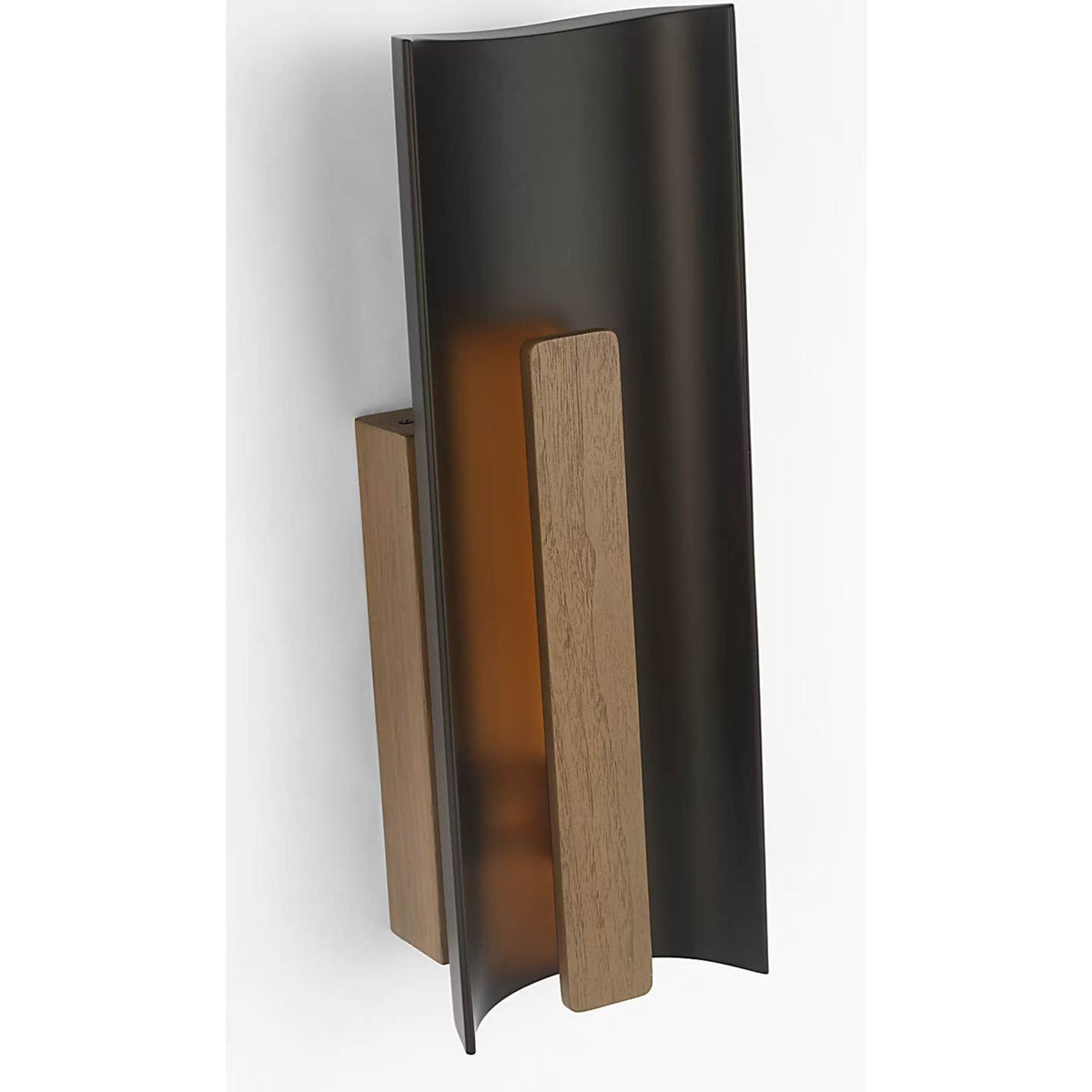 Anne-Marie Barton Remi 18" Sconce in Matte Carbon and Warm Walnut W6.5" x H18" x E4.25"