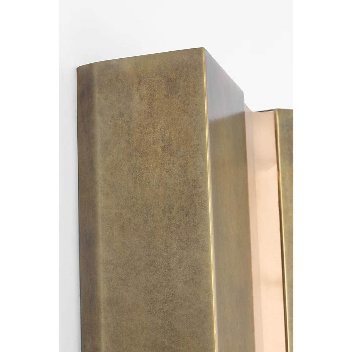 Anne-Marie Barton Austera 20" Sconce in Mottled Brass with Alabaster W8" x H20" x E3.25"