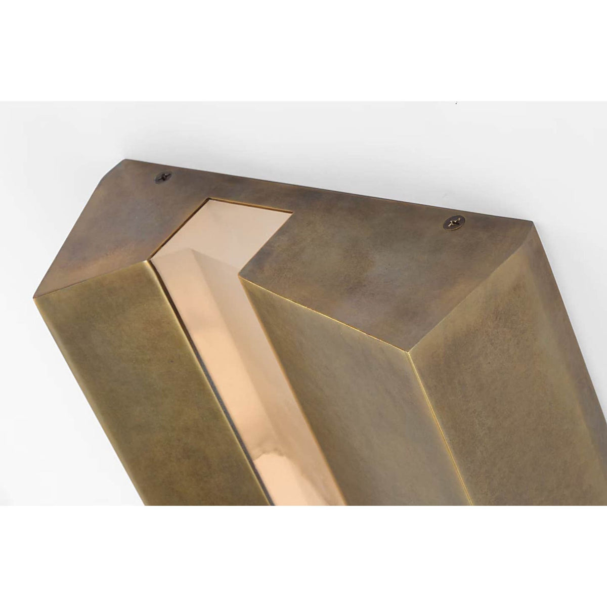 Anne-Marie Barton Austera 20" Sconce in Mottled Brass with Alabaster W8" x H20" x E3.25"