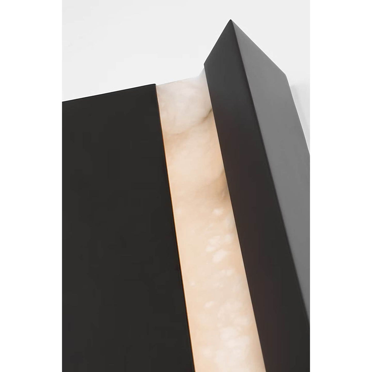 Anne-Marie Barton Austera 20" Sconce in Matte Carbon with Alabaster W8" x H20" x E3.25"