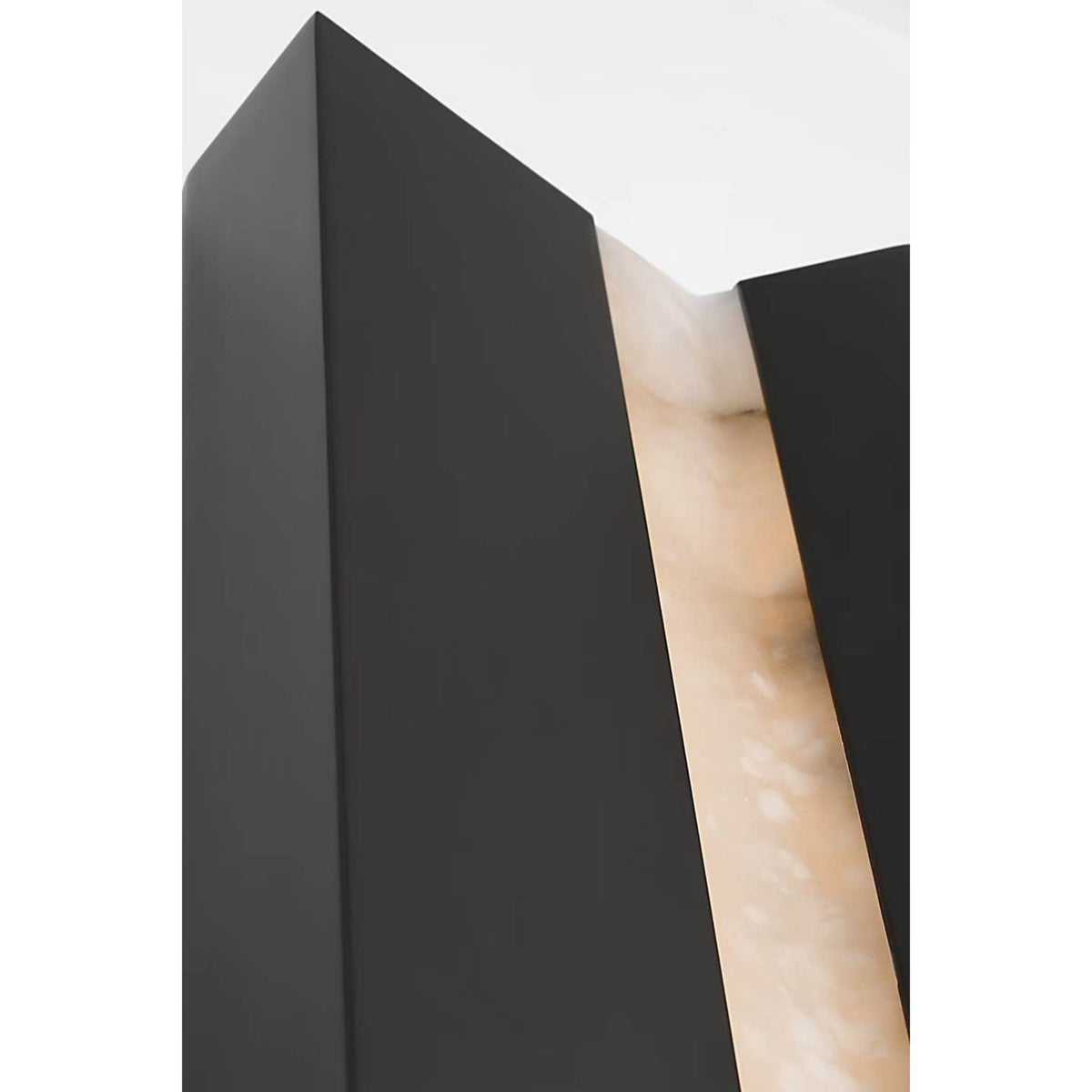 Anne-Marie Barton Austera 20" Sconce in Matte Carbon with Alabaster W8" x H20" x E3.25"