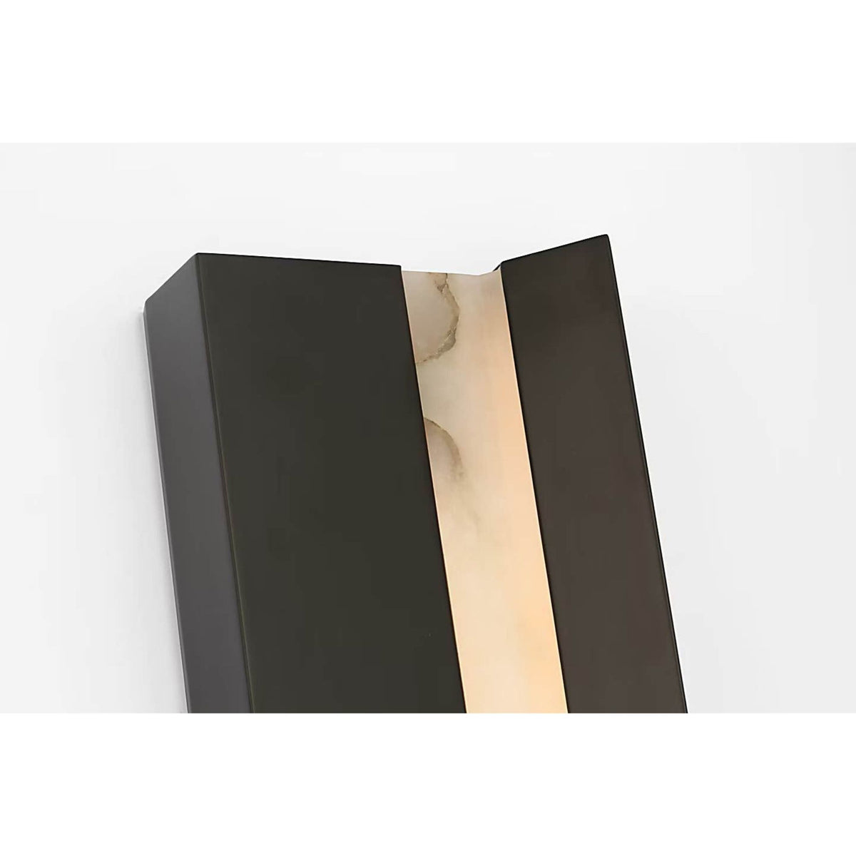 Anne-Marie Barton Austera 32" Sconce in Matte Carbon with Alabaster W8" x H32" x E3.25"