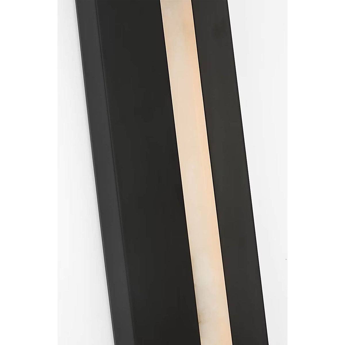 Anne-Marie Barton Austera 32" Sconce in Matte Carbon with Alabaster W8" x H32" x E3.25"