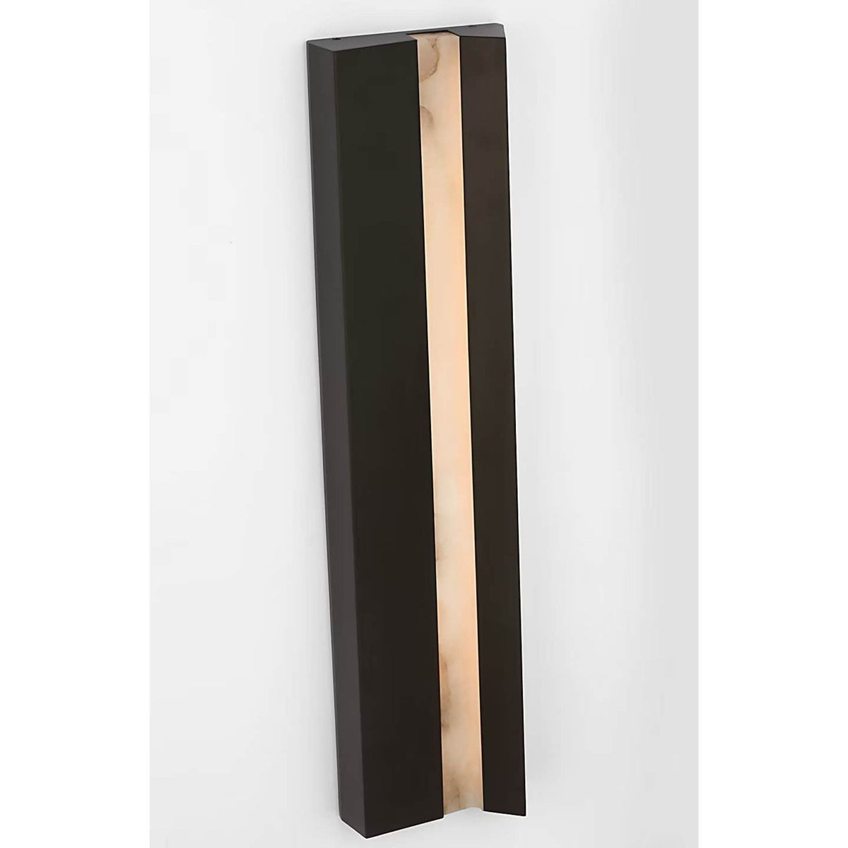 Anne-Marie Barton Austera 32" Sconce in Matte Carbon with Alabaster W8" x H32" x E3.25"