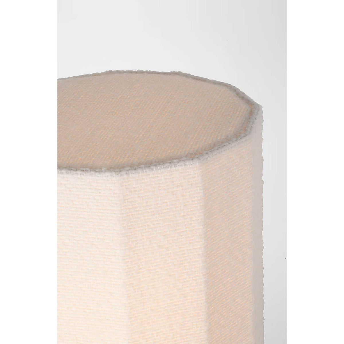 Anne-Marie Barton Fumar 24" Table Lamp in Ridged Tombac with BouclÃ© Shade W11" x H23.5"