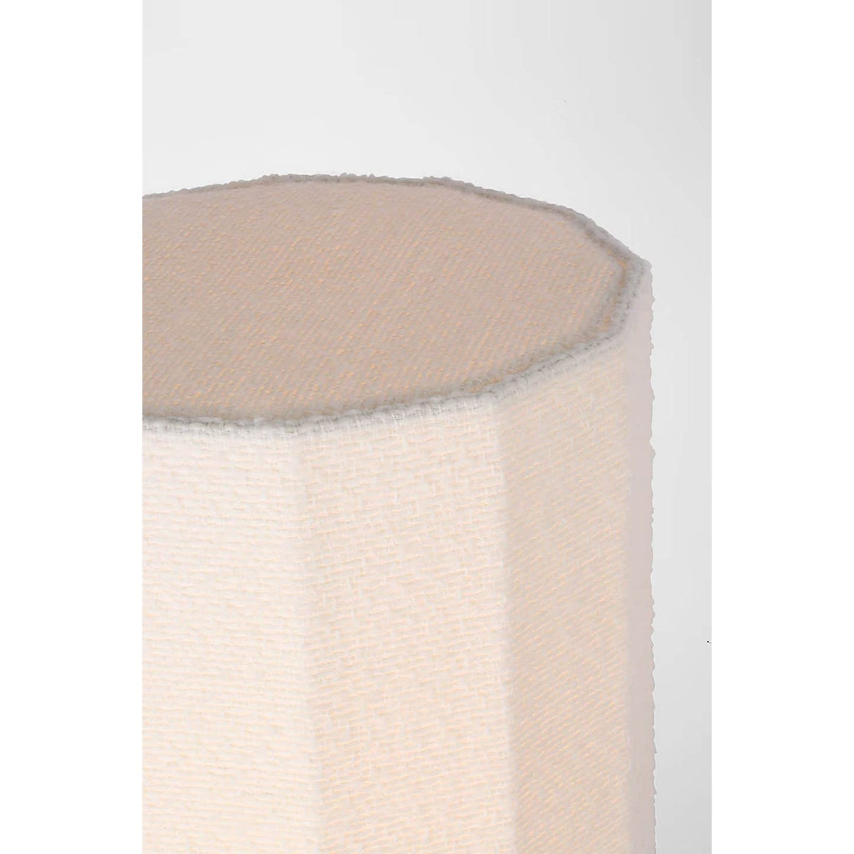 Anne-Marie Barton Fumar 24" Table Lamp in Ridged Tombac with BouclÃ© Shade W11" x H23.5"