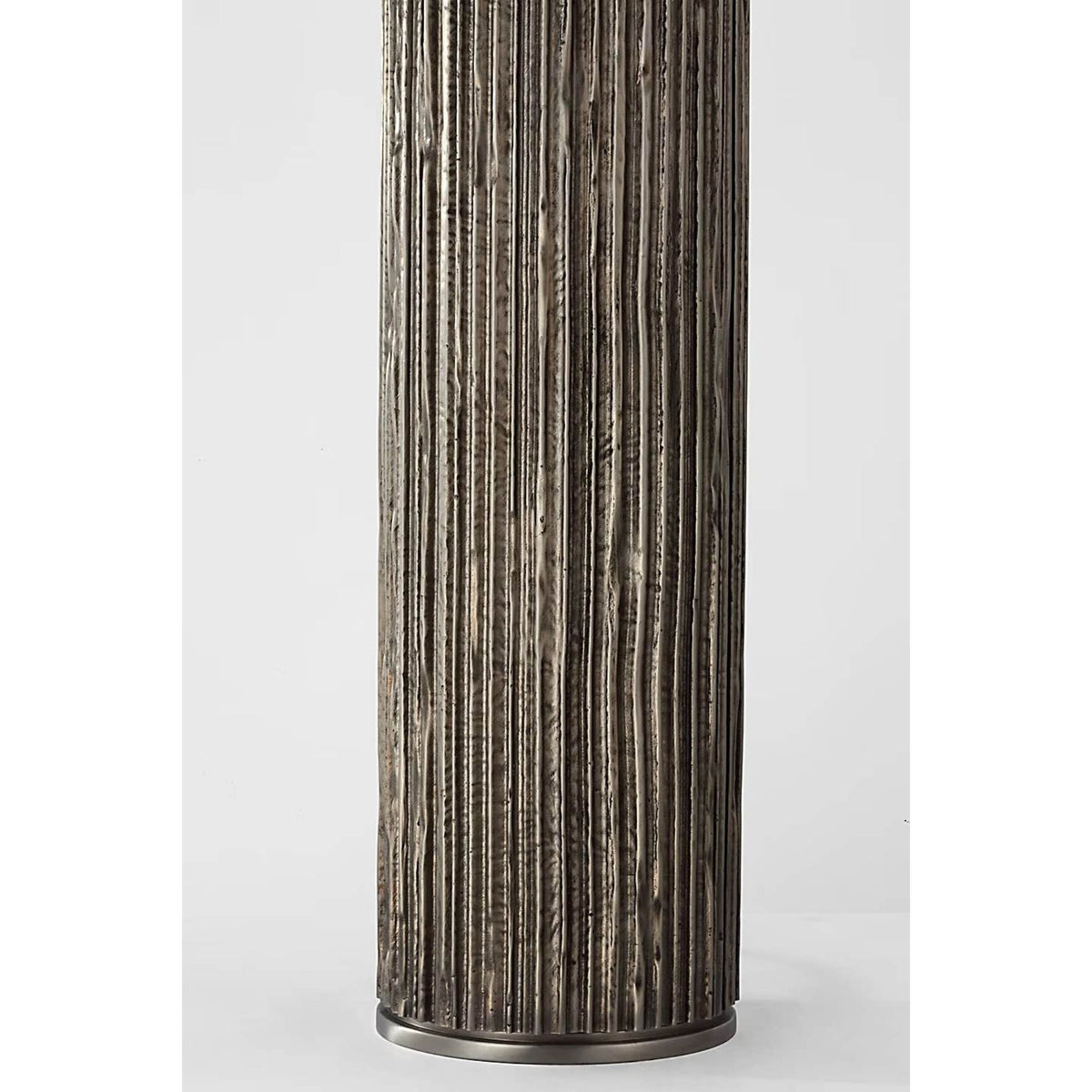 Anne-Marie Barton Fumar 29" Table Lamp in Ridged Graphite with BouclÃ© Shade W13.5" x H29"