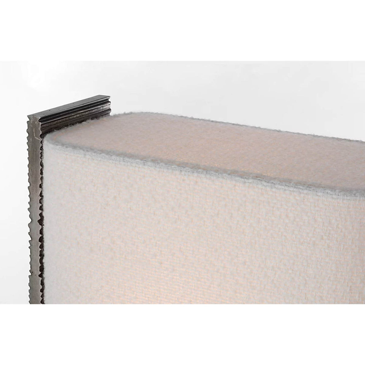 Anne-Marie Barton Fumar 34" Statement Table Lamp in Ridged Graphite with BouclÃ© Shade W8" x H34" x E15.5"