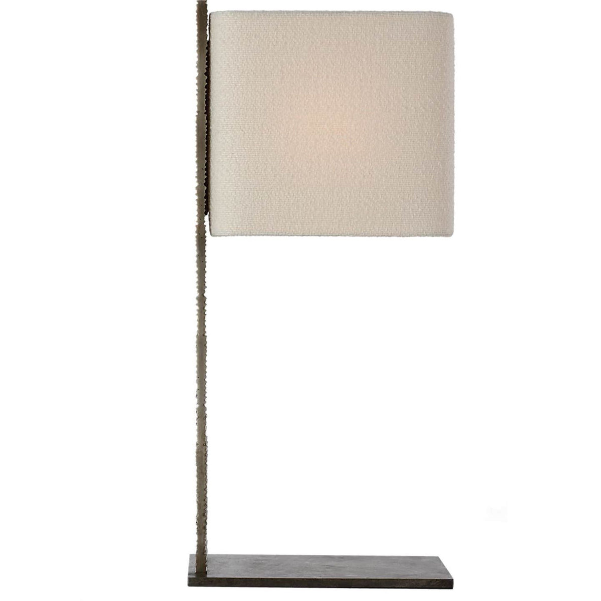 Anne-Marie Barton Fumar 34" Statement Table Lamp in Ridged Graphite with BouclÃ© Shade W8" x H34" x E15.5"
