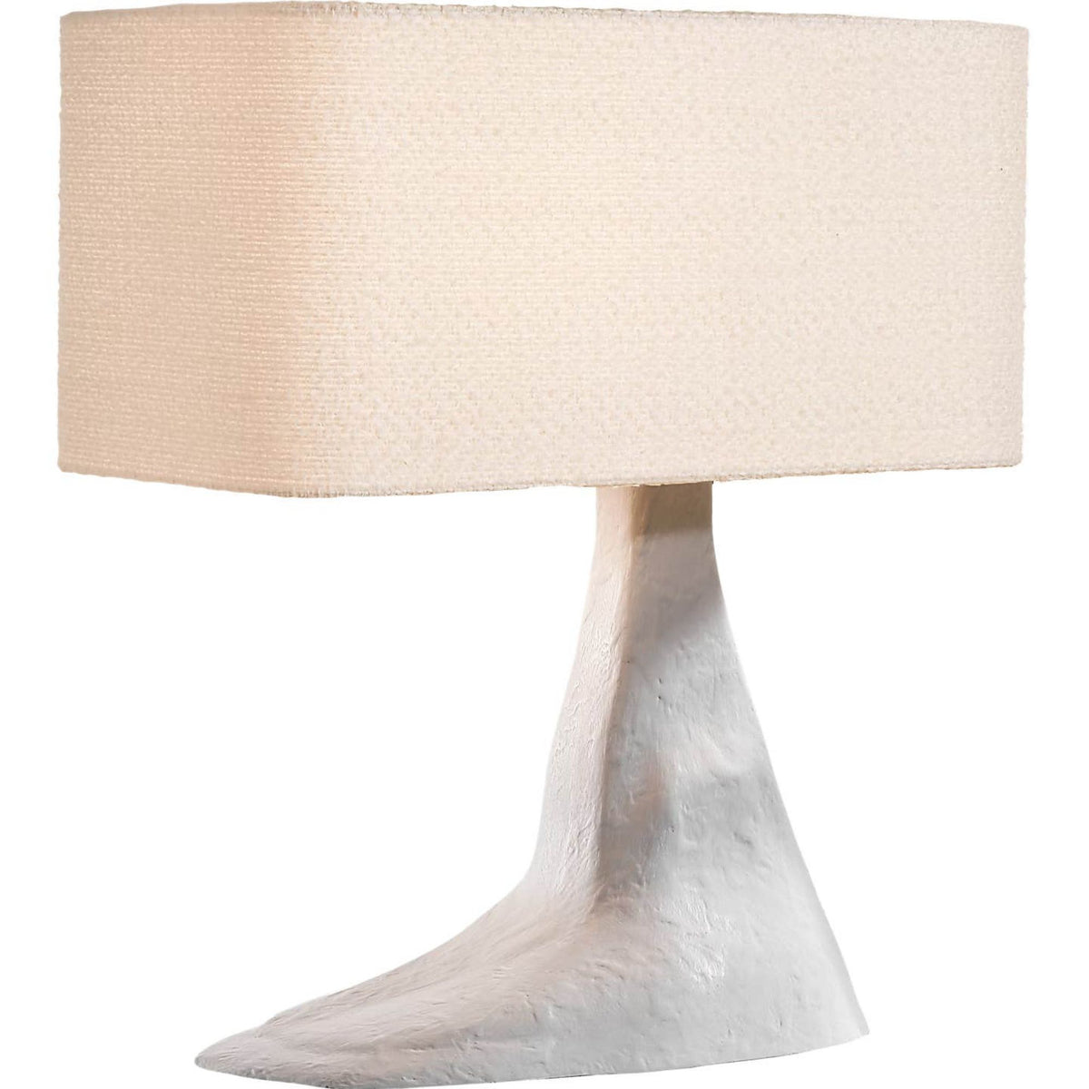 Anne-Marie Barton Terra-Forma 23" Right Table Lamp in Plaster White with Boucle Shade W11" x H22.75" x E20"