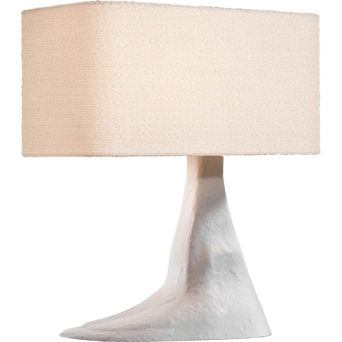 Anne-Marie Barton Terra-Forma 23" Right Table Lamp in Plaster White with Boucle Shade W11" x H22.75" x E20"