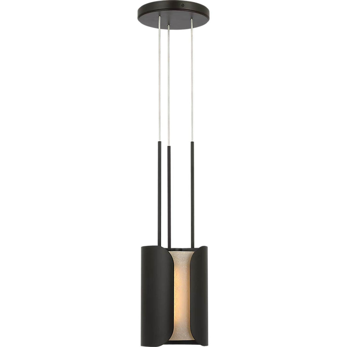 Anne-Marie Barton Armise 8" Pendant in Matte Carbon with Nova Frost W7.5"