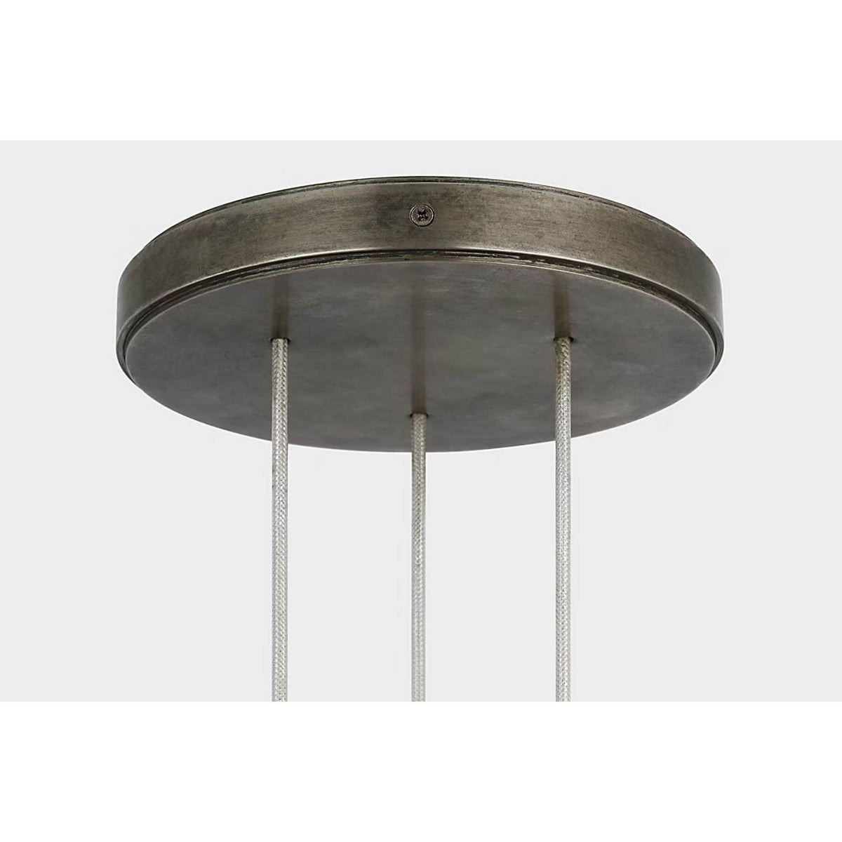 Anne-Marie Barton Armise 8" Pendant in Mottled Pewter with Alabaster W7.5"
