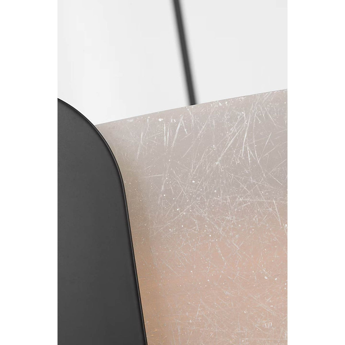 Anne-Marie Barton Armise 28" Drum Chandelier in Matte Carbon with Nova Frost W27.5"