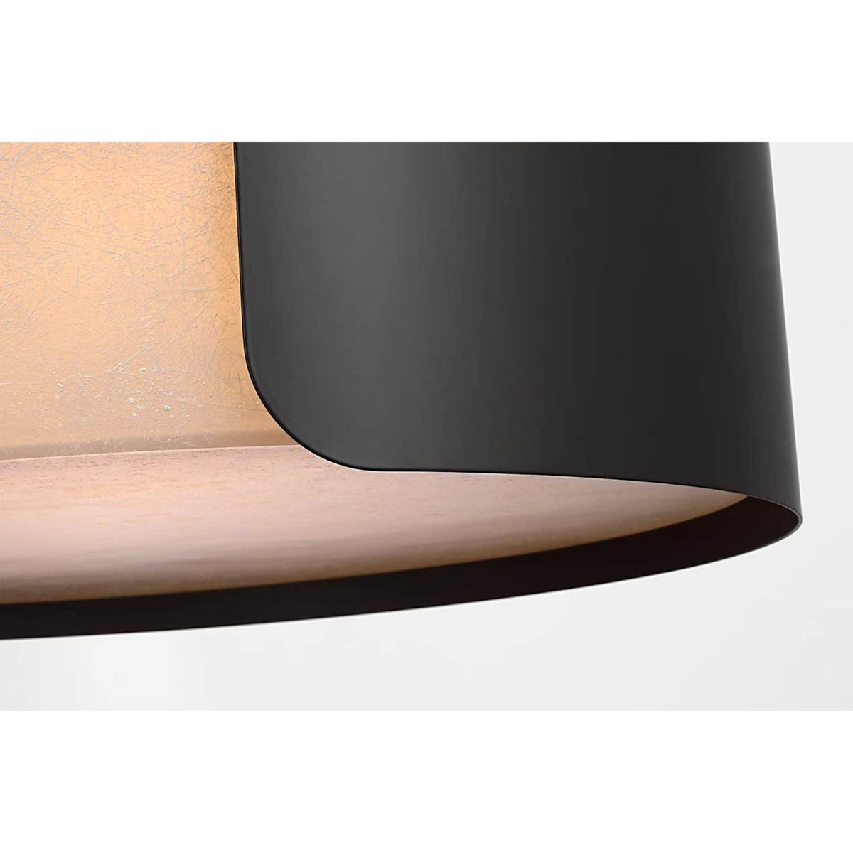 Anne-Marie Barton Armise 28" Drum Chandelier in Matte Carbon with Nova Frost W27.5"