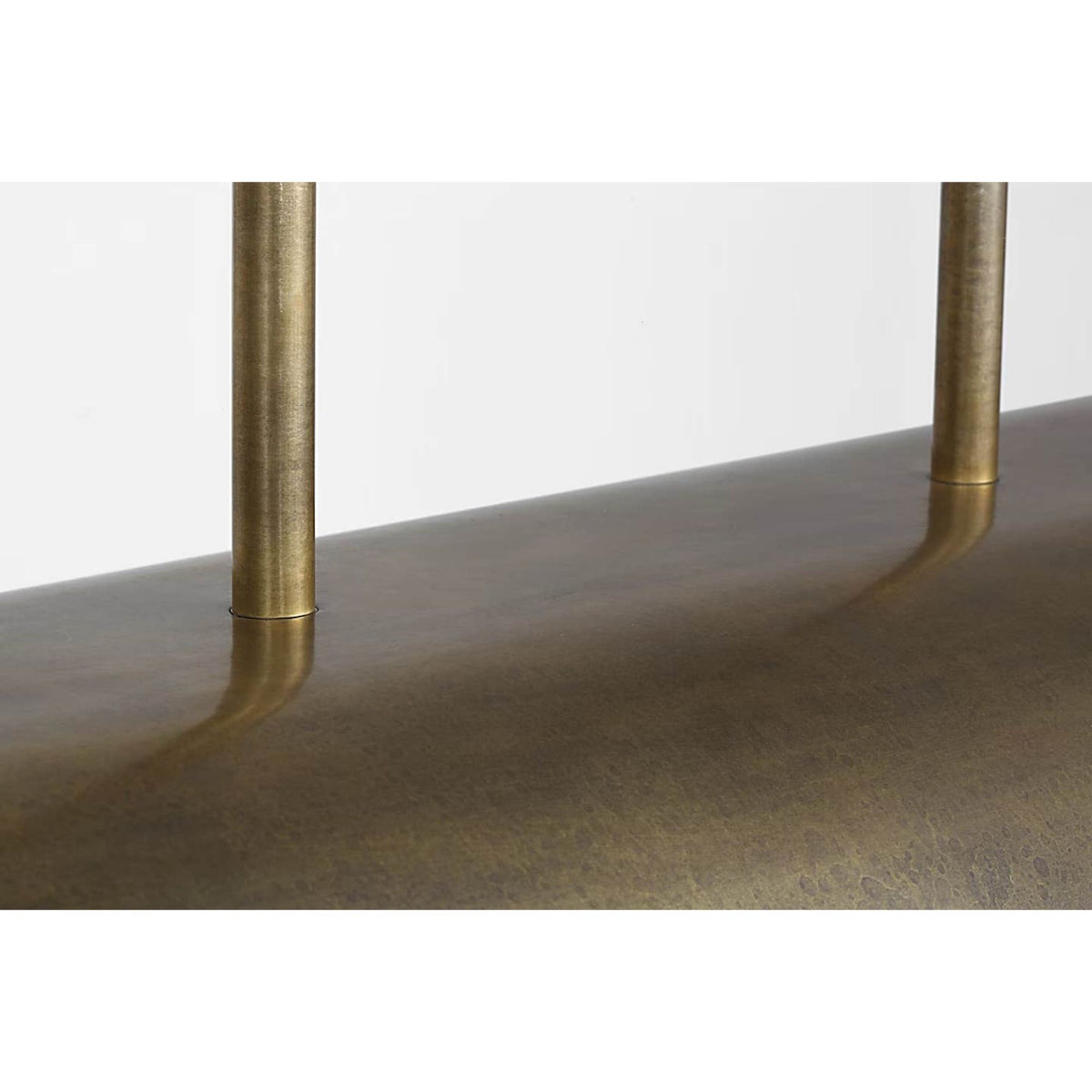 Anne-Marie Barton Remi 60" Linear Pendant in Mottled Brass and Warm Walnut W12" x 59.75"