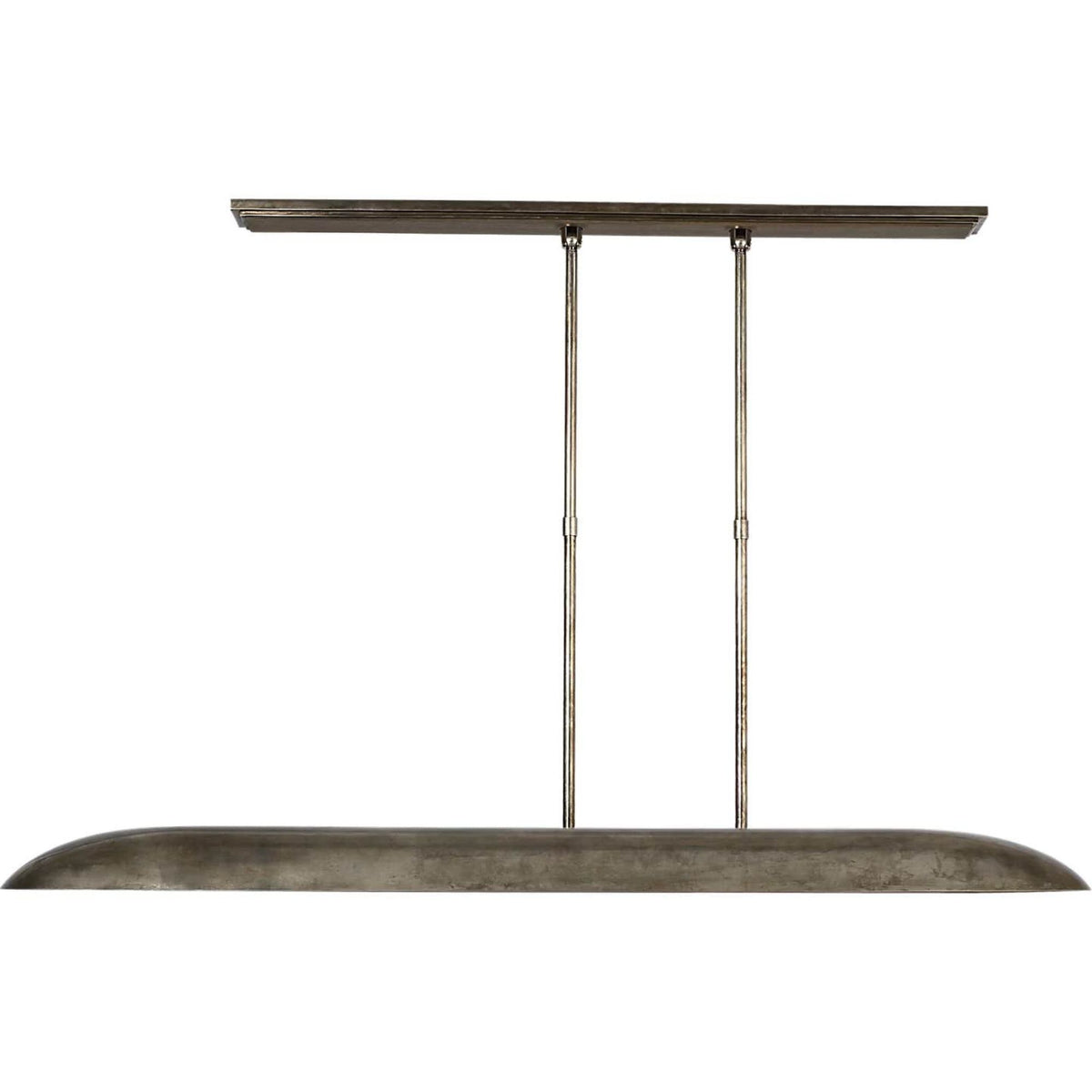 Anne-Marie Barton Remi 60" Linear Pendant in Mottled Pewter and Warm Walnut W12" x 59.75"
