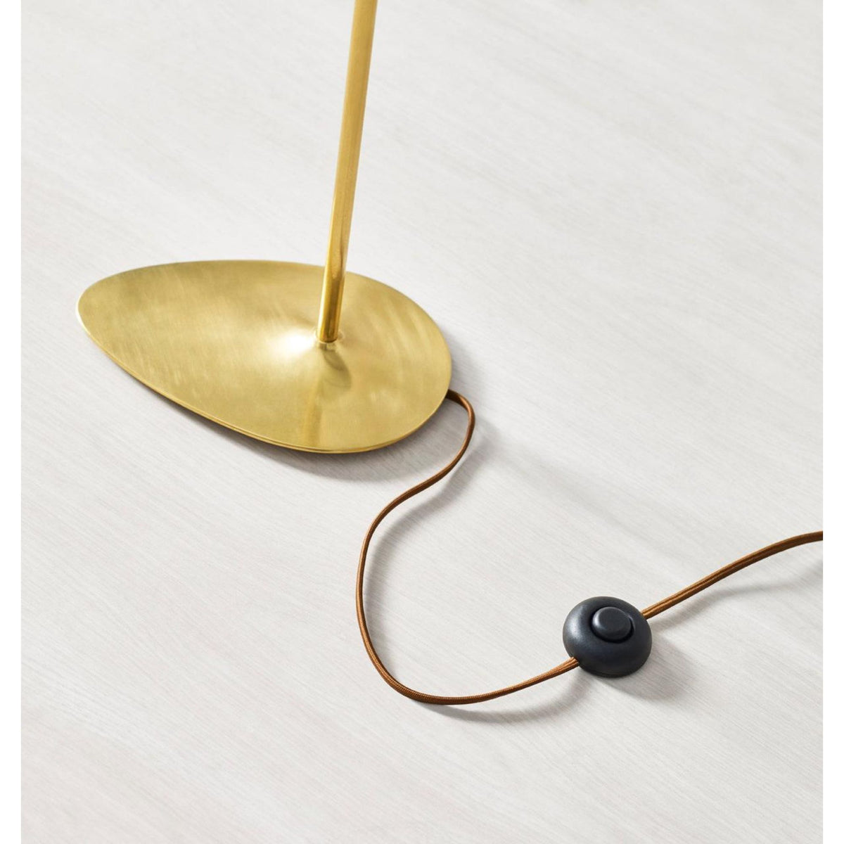 AERIN Clarkson Floor Lamp in Hand-Rubbed Antique Brass with Linen Shades W12" x H58.25"