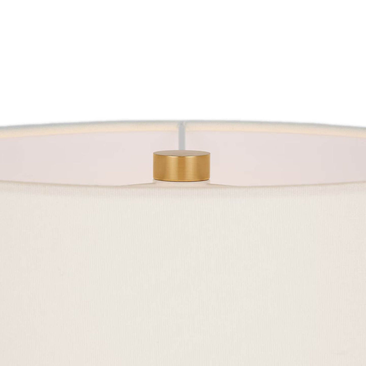 AERIN Riga 53" Cordless Floor Lamp in Crystal and Hand-Rubbed Antique Brass with Linen Shade W11.75" x H53"