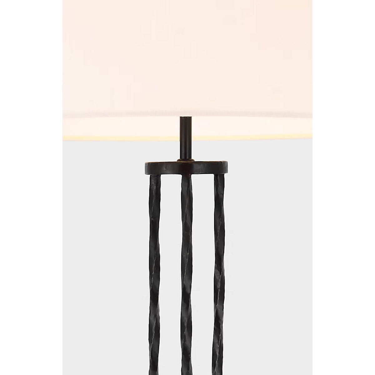 AERIN Shae 65" Sculpted Floor Lamp in Aged Iron with Linen Shade W20" x H64.5"