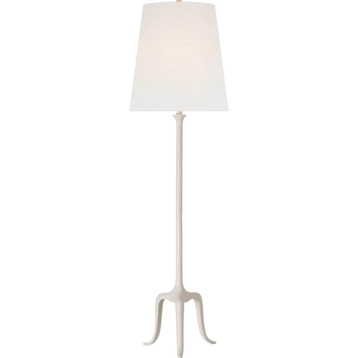 AERIN Mathilde 59" Floor Lamp in Plaster White with Linen Shade W16.75" x H59"
